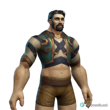 Zephrali Harness worn by a human male, rendered from the Forever client