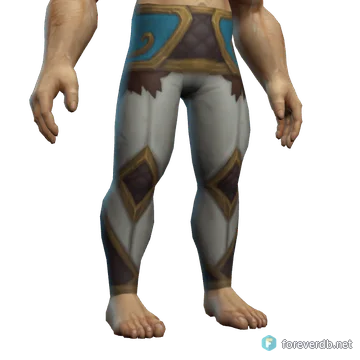 Azure Gustwoven Trousers worn by a human male, rendered from the Forever client