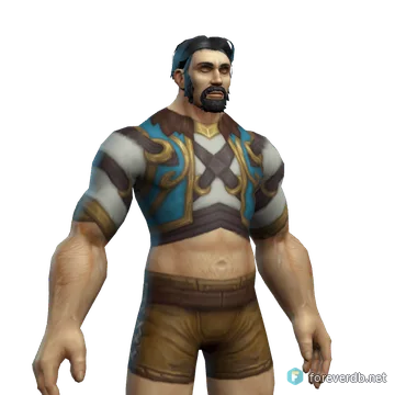 Azure Gustwoven Harness worn by a human male, rendered from the Forever client
