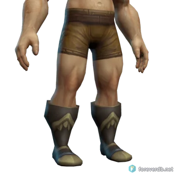 Cloudy Windraveled Footwraps worn by a human male, rendered from the Forever client