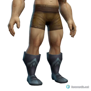 Al'aketh Footwraps worn by a human male, rendered from the Forever client