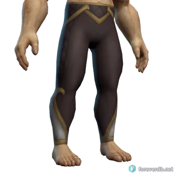 Azure Windraveled Pants worn by a human male, rendered from the Forever client