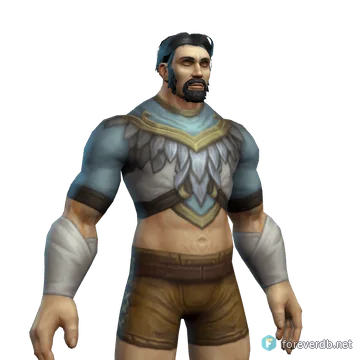 Cloudy Skyforged Chainmail worn by a human male, rendered from the Forever client