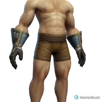 Cloudy Skyforged Gauntlets worn by a human male, rendered from the Forever client