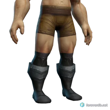 Shining Mithril Boots worn by a human male, rendered from the Forever client