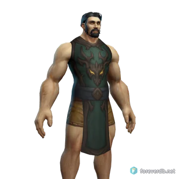 Guardians of Hyjal Tabard worn by a human male, rendered from the Forever client