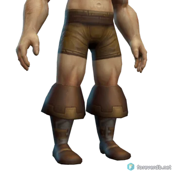 Veteran Adventurer's Boots worn by a human male, rendered from the Forever client