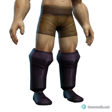 Warder's Sabatons worn by a human male, rendered from the Forever client