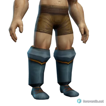 Justicar's Sabatons worn by a human male, rendered from the Forever client