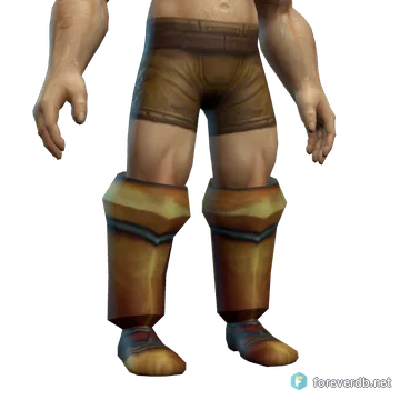 Prefect's Sabatons worn by a human male, rendered from the Forever client