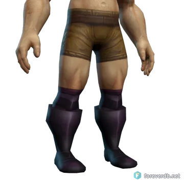 Warder's Boots worn by a human male, rendered from the Forever client