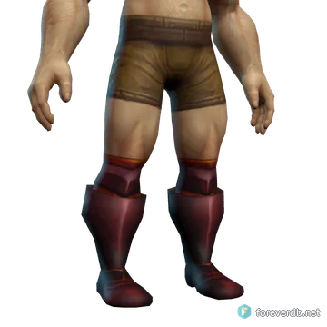 Sentinel's Boots worn by a human male, rendered from the Forever client