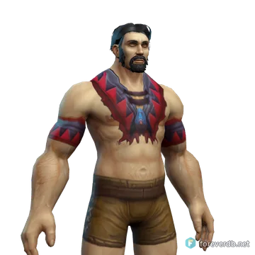 Dro'zem's Tunic worn by a human male, rendered from the Forever client