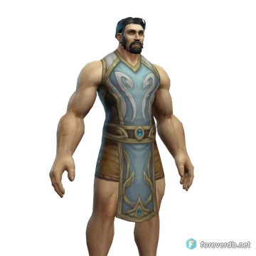 Shen'dorei Tabard worn by a human male, rendered from the Forever client