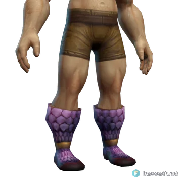 Glistening Stompers worn by a human male, rendered from the Forever client