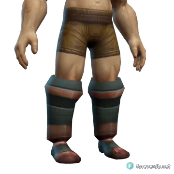 Restored Plate Boots worn by a human male, rendered from the Forever client