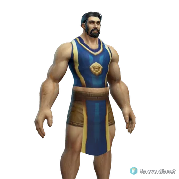 Private's Tabard worn by a human male, rendered from the Forever client