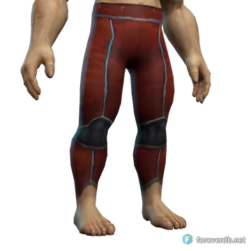 Cindercloth Leggings worn by a human male, rendered from the Forever client