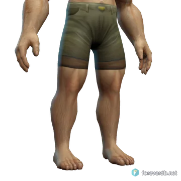 Dwarven Cloth Britches worn by a human male, rendered from the Forever client