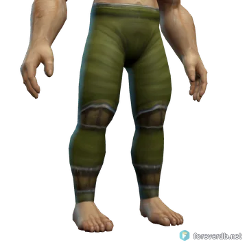 Forest Leather Pants worn by a human male, rendered from the Forever client