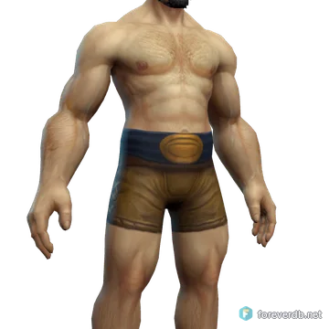 Azure Silk Belt worn by a human male, rendered from the Forever client