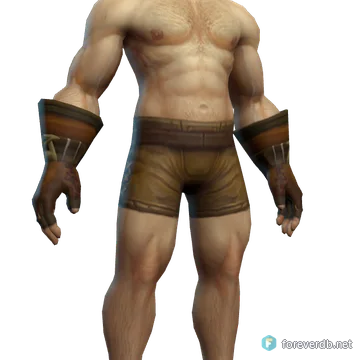 Dokebi Gloves worn by a human male, rendered from the Forever client