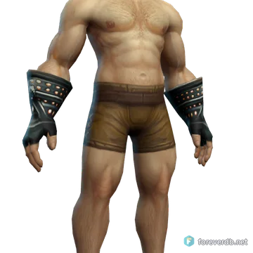Nightshade Gloves worn by a human male, rendered from the Forever client
