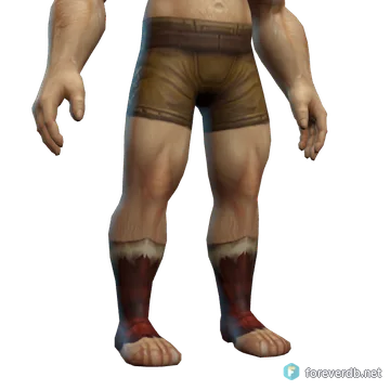 Aboriginal Footwraps worn by a human male, rendered from the Forever client