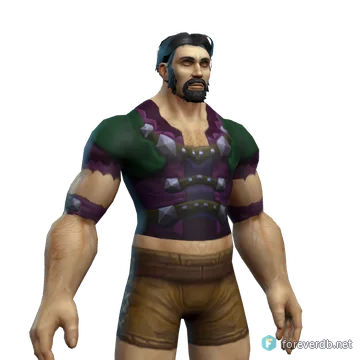 Highborne Padded Armor worn by a human male, rendered from the Forever client