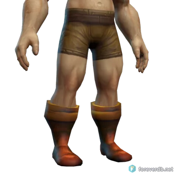 Grizzled Boots worn by a human male, rendered from the Forever client