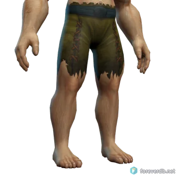 Dirty Leather Pants worn by a human male, rendered from the Forever client