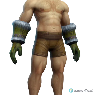 Hunting Gloves worn by a human male, rendered from the Forever client