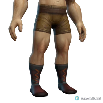 Recruit's Boots worn by a human male, rendered from the Forever client