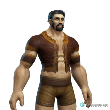 Resilient Tunic worn by a human male, rendered from the Forever client