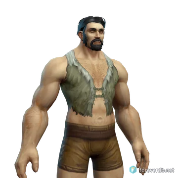 Ancestral Tunic worn by a human male, rendered from the Forever client