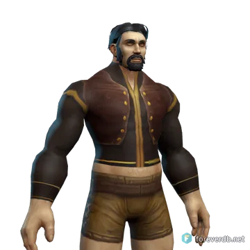Tree Bark Jacket worn by a human male, rendered from the Forever client