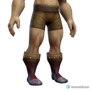 Studded Boots worn by a human male, rendered from the Forever client