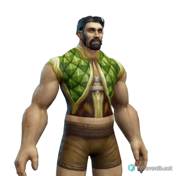 Sylvan Vest worn by a human male, rendered from the Forever client