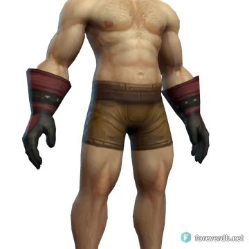 Gnomish Mechanic's Gloves worn by a human male, rendered from the Forever client