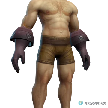 Night Watch Gauntlets worn by a human male, rendered from the Forever client