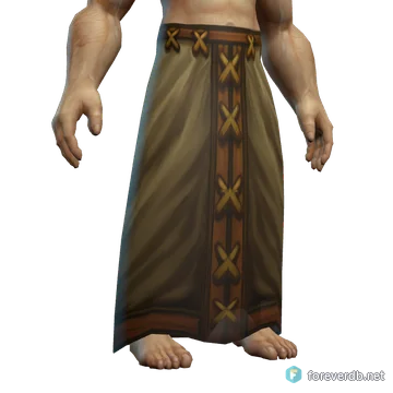 Primitive Kilt worn by a human male, rendered from the Forever client