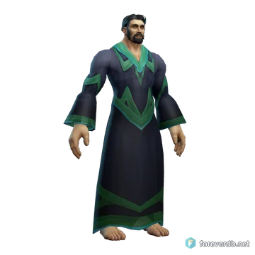 Spellbinder Robe worn by a human male, rendered from the Forever client