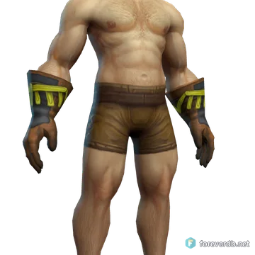 Phoenix Gloves worn by a human male, rendered from the Forever client