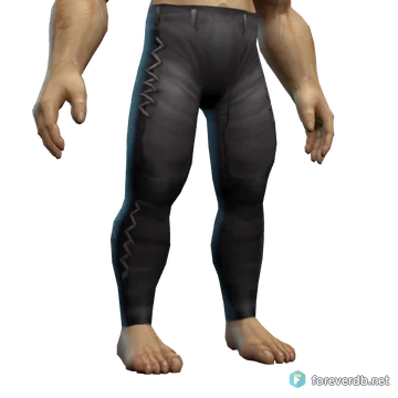 Dark Leather Pants worn by a human male, rendered from the Forever client