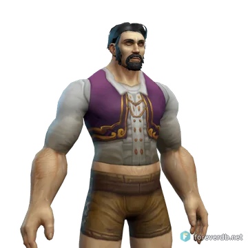 Mystical Armor worn by a human male, rendered from the Forever client