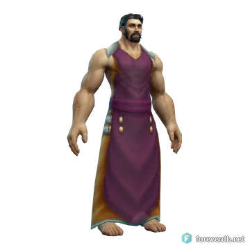 Robes of Antiquity worn by a human male, rendered from the Forever client