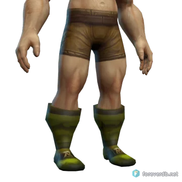 Dervish Boots worn by a human male, rendered from the Forever client
