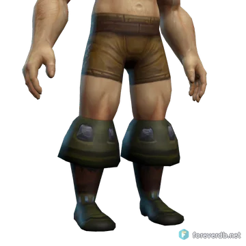 Firewalker Boots worn by a human male, rendered from the Forever client