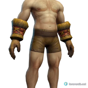 Sentinel Gloves worn by a human male, rendered from the Forever client