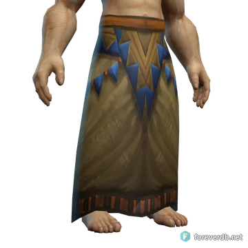 Primitive Kilt worn by a human male, rendered from the Forever client